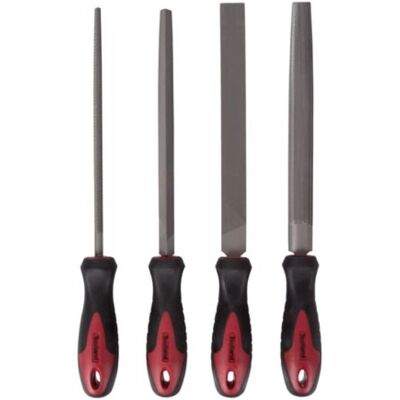 Toolland Steel File Set - 4 Pieces, 20cm - Files for Steel Toolland Steel File Set - 4 Pieces, 20cm - Files for Steel