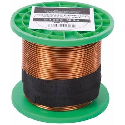 Velleman Winding wire - 1.2mm, 32.5m, 0.5 Ohm - Coil wire Velleman Winding wire - 1.2mm, 32.5m, 0.5 Ohm - Coil wire