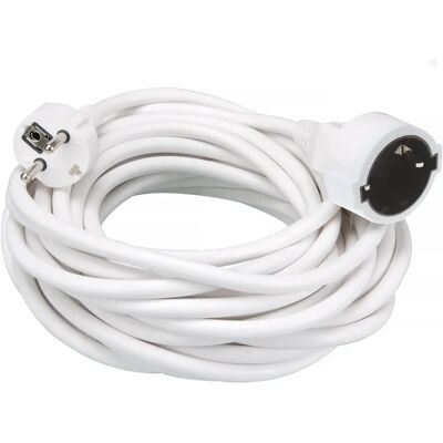 Perel Câble d'Extension - 10m - Blanc - 3G1.5 - Schuko - Câble d'Extension - Publicité Perel Câble d'Extension - 10m - Blanc - 3G1.5 - Schuko - Câble d'Extension - Publicité