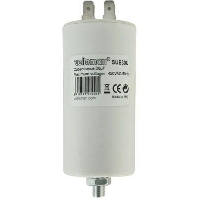 Velleman Startkondensator - 30μF 450V MKP Velleman Startkondensator - 30μF 450V MKP
