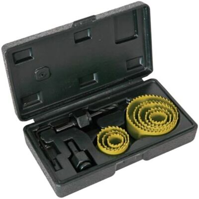 Set de sierras de perforar Toolland 11 piezas - Madera - Amarillo y Negro Set de sierras de perforar Toolland 11 piezas - Madera - Amarillo y Negro