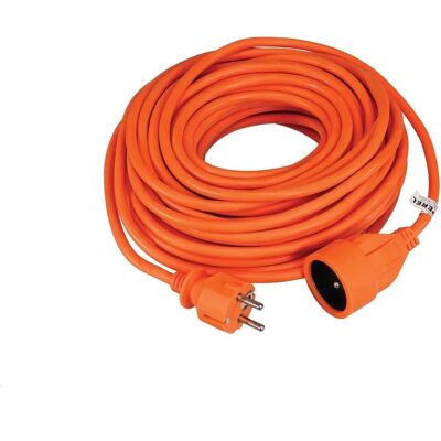 Perel Câble d'Extension Orange 20m - Type E/F - 16A - Usage intérieur - Publicité Perel Câble d'Extension Orange 20m - Type E/F - 16A - Usage intérieur - Publicité
