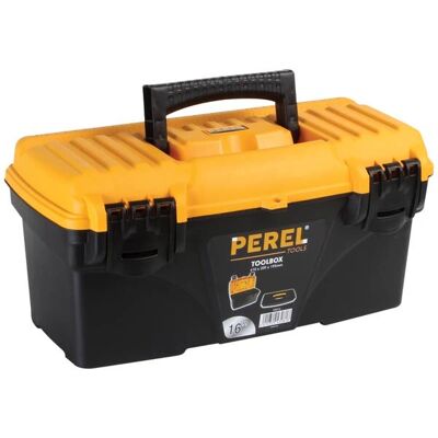 Perel OM16 Boîte à outils légère avec plateau amovible - boîte à outils - Publicité Perel OM16 Boîte à outils légère avec plateau amovible - boîte à outils - Publicité