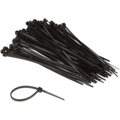 Perel Ensemble de colliers en nylon - 2,5x100mm - Noir - Résistant aux UV - Solide - 100 pièces - Colliers pour câbles - Publicité Perel Ensemble de colliers en nylon - 2,5x100mm - Noir - Résistant aux UV - Solide - 100 pièces - Colliers pour câbles - Publicité