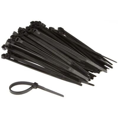 Perel Lot de Serre-câbles en Nylon 4,6 x 120 mm - Noir - Résistant aux UV - 100 pièces - Publicité Perel Lot de Serre-câbles en Nylon 4,6 x 120 mm - Noir - Résistant aux UV - 100 pièces - Publicité