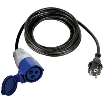 Adaptateur Câble Électrique Perel - 16A 230V - Noir & Bleu - Intérieur/Extérieur - Publicité Adaptateur Câble Électrique Perel - 16A 230V - Noir & Bleu - Intérieur/Extérieur - Publicité