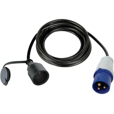 Kabel adaptacyjny Perel - 3m, Typ E do CEE - Czarny Kabel adaptacyjny Perel - 3m, Typ E do CEE - Czarny