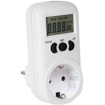 Medidor de energía Velleman - 230 Vac, 16 A - Enchufe alemán Medidor de energía Velleman - 230 Vac, 16 A - Enchufe alemán