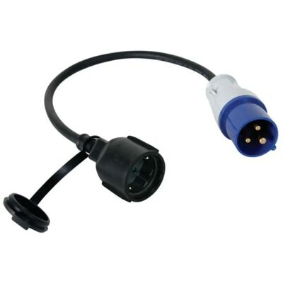 Câble adaptateur de camping Perel avec terre - CEE à Schuko - 0,4 m - Publicité Câble adaptateur de camping Perel avec terre - CEE à Schuko - 0,4 m - Publicité