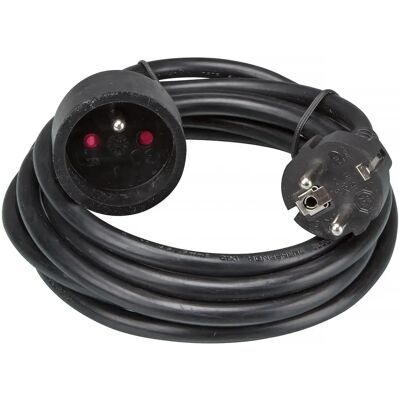 Perel Câble extension - 3m, noir, E/F, 16A - Câble prolongateur Perel Câble extension - 3m, noir, E/F, 16A - Câble prolongateur