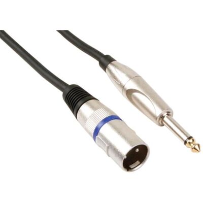 Cavo XLR maschio a jack 6,35mm - Mono - 1,5M - HQ Power Cavo XLR maschio a jack 6,35mm - Mono - 1,5M - HQ Power