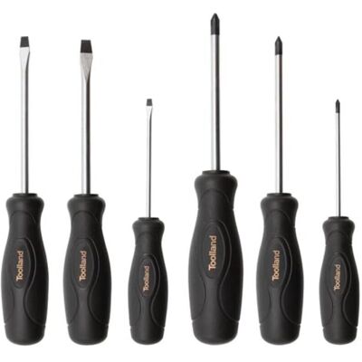 Set di cacciaviti Toolland - Nero - 6 pezzi Set di cacciaviti Toolland - Nero - 6 pezzi