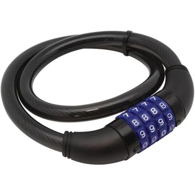 Serrure de vélo en câble de 650 mm noir Perel - Antivol pour vélo Serrure de vélo en câble de 650 mm noir Perel - Antivol pour vélo