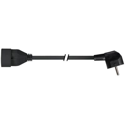 Câble d’extension Perel 1,5m noir - Prise à 90° - 16A 230V - PVC durable - Publicité Câble d’extension Perel 1,5m noir - Prise à 90° - 16A 230V - PVC durable - Publicité