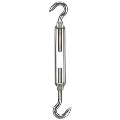 Perel Edelstahl-Spannschloss - Verstellbarer Kabelspanner - Hausaufbewahrungshaken Perel Edelstahl-Spannschloss - Verstellbarer Kabelspanner - Hausaufbewahrungshaken