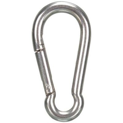 Perel GSSA2 Mosquetão de escalada em aço inoxidável - Não bloqueável - 80mm Perel GSSA2 Mosquetão de escalada em aço inoxidável - Não bloqueável - 80mm