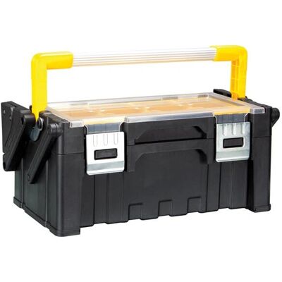 Organizator narzędzi Perel - Czarny/Żółty - 2 poziomy - Aluminium rękojeść Organizator narzędzi Perel - Czarny/Żółty - 2 poziomy - Aluminium rękojeść