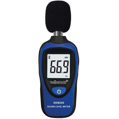 Velleman DEM200 Geluidniveaumeter Blauw/Zwart - Geluidniveaumeter Velleman DEM200 Geluidniveaumeter Blauw/Zwart - Geluidniveaumeter