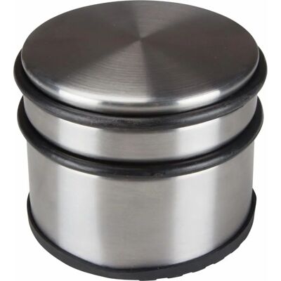 Perel rozsdamentes acél ajtóstopper - 75mm magas, 90mm átmérő - Szürke, Fekete - Ajtóütköző Perel rozsdamentes acél ajtóstopper - 75mm magas, 90mm átmérő - Szürke, Fekete - Ajtóütköző