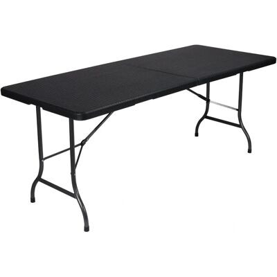 Perel Klapptisch - Schwarz - 180x75x74 cm - Faltbarer Tisch Perel Klapptisch - Schwarz - 180x75x74 cm - Faltbarer Tisch