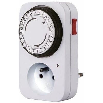 Perel TOOL122 Timer - Mechaniczny, 24h, Francuski uziemienie Perel TOOL122 Timer - Mechaniczny, 24h, Francuski uziemienie