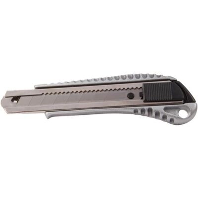 Toolland MES8126-2 Aluminium Utility Knife - Abreißklinge, Schwarz & Grau Toolland MES8126-2 Aluminium Utility Knife - Abreißklinge, Schwarz & Grau