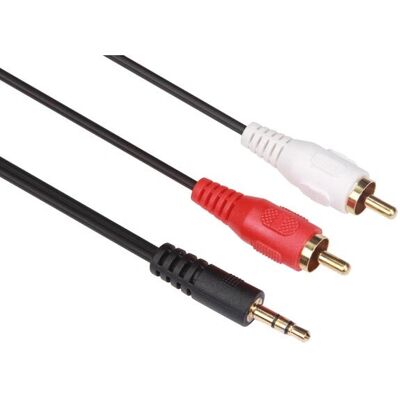 Velleman - PAC205B025N - 2,5 m - 3,5 mm 2x RCA - Câble audio - Publicité Velleman - PAC205B025N - 2,5 m - 3,5 mm 2x RCA - Câble audio - Publicité