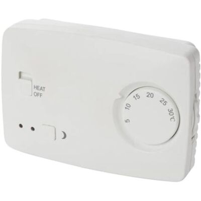 Thermostat d'ambiance blanc non programmable Perel - Thermostat - Publicité Thermostat d'ambiance blanc non programmable Perel - Thermostat - Publicité