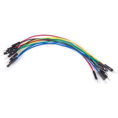 Velleman WJW010 Conjunto de 10 cabos jumper - Multicolorido - Construção de Circuitos Velleman WJW010 Conjunto de 10 cabos jumper - Multicolorido - Construção de Circuitos
