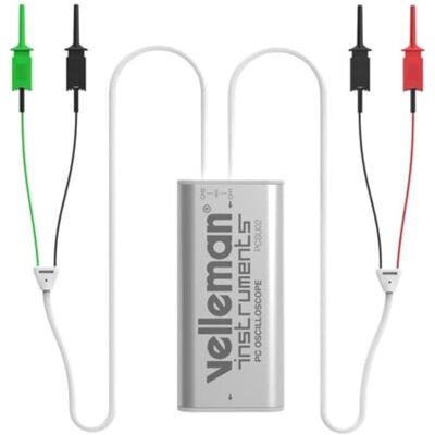 Oscilloscope mini Velleman pour PC - 2 canaux - USB - Blanc Oscilloscope mini Velleman pour PC - 2 canaux - USB - Blanc