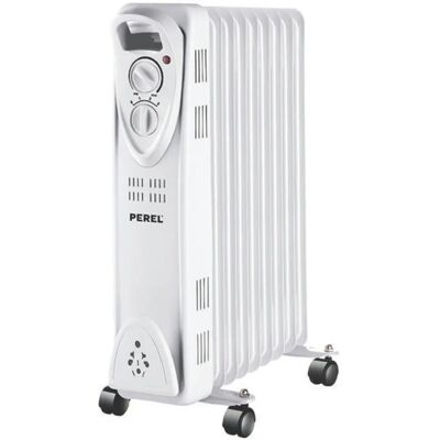 Perel Olie Radiator - 2000 W, 9 ribben - Oliegevuld heater - Wit Perel Olie Radiator - 2000 W, 9 ribben - Oliegevuld heater - Wit