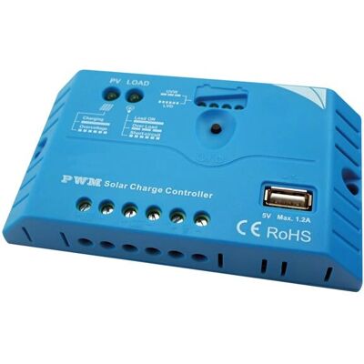 Régulateur de charge solaire Velleman SOL10UC3 - 12/24V, 10A - Publicité Régulateur de charge solaire Velleman SOL10UC3 - 12/24V, 10A - Publicité