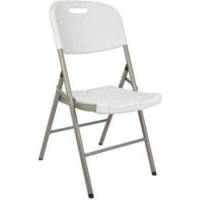 Silla plegable blanca Perel - Silla de exterior Silla plegable blanca Perel - Silla de exterior