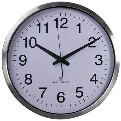 Perel White Modern Radio-Controlled Wall Clock - Wall Clock Perel White Modern Radio-Controlled Wall Clock - Wall Clock