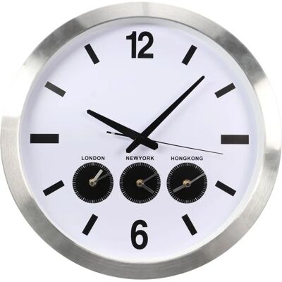 Perel Weißes Radio kontrolliertes Weltuhr - Wanduhr Perel Weißes Radio kontrolliertes Weltuhr - Wanduhr