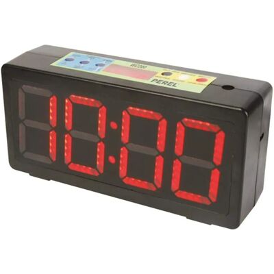 Perel Digital LED-klocka - Timer och väckarklocka - Svart Perel Digital LED-klocka - Timer och väckarklocka - Svart