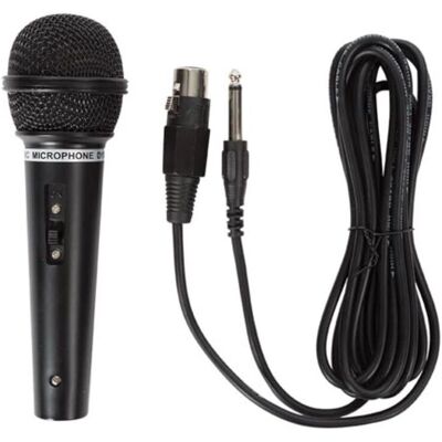 HQ Power Microfoon - Dynamisch, omnidirectioneel, Zwart - Microfoon HQ Power Microfoon - Dynamisch, omnidirectioneel, Zwart - Microfoon