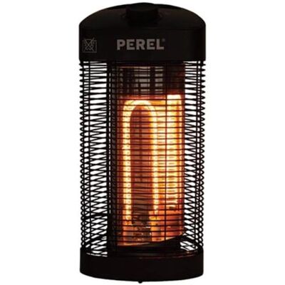 Chauffage de terrasse noir Perel 1200 W - Résistant à l'eau, 2 niveaux, oscillant - Publicité Chauffage de terrasse noir Perel 1200 W - Résistant à l'eau, 2 niveaux, oscillant - Publicité
