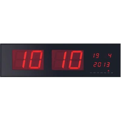 Perel Black 24-Hour Digital Wall Clock - Wall Clock Perel Black 24-Hour Digital Wall Clock - Wall Clock