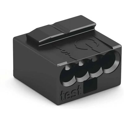 Connettore Micro Push-wire Wago - 4 Conduttori - Grigio Scuro Connettore Micro Push-wire Wago - 4 Conduttori - Grigio Scuro