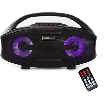 Haut-parleur Bluetooth HQ Power FluidE Bazooka XI - avec lumières RGB et radio FM Haut-parleur Bluetooth HQ Power FluidE Bazooka XI - avec lumières RGB et radio FM