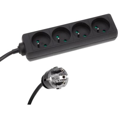 HQ Power 4-fach-Steckdosenleiste - Französisches Typ E, 5m Kabel HQ Power 4-fach-Steckdosenleiste - Französisches Typ E, 5m Kabel