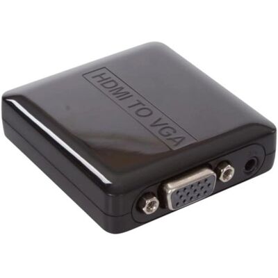 HQ Power HDMI-zu-VGA-Adapter - Unterstützt 1080p, Audio, Einfach zu installieren HQ Power HDMI-zu-VGA-Adapter - Unterstützt 1080p, Audio, Einfach zu installieren