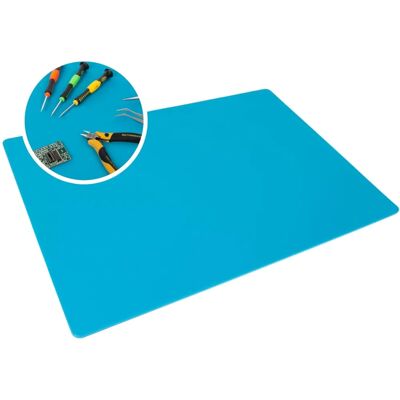 Velleman - Tapete de solda de silicone azul - 700x450mm - Resistente ao calor Velleman - Tapete de solda de silicone azul - 700x450mm - Resistente ao calor