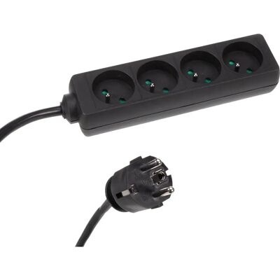 HQ Power Steckdosenleiste - 4 Fach, 5m Kabel - Französischer Typ E - Kinderschutz HQ Power Steckdosenleiste - 4 Fach, 5m Kabel - Französischer Typ E - Kinderschutz