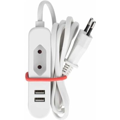 Perel Multiprise avec USB - Prête pour Voyager avec 2 Ports USB Perel Multiprise avec USB - Prête pour Voyager avec 2 Ports USB