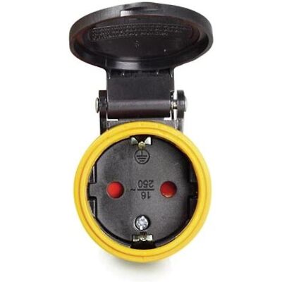 Perel Plug Externo Resistente IP54 - Schuko - Amarelo Perel Plug Externo Resistente IP54 - Schuko - Amarelo