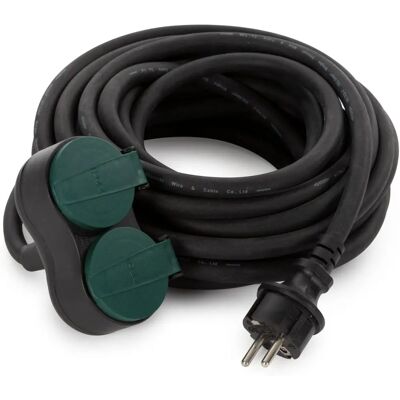Cordon d'extension extérieur Velleman - 10 M - Noir - 3G2.5 - Schuko - Publicité Cordon d'extension extérieur Velleman - 10 M - Noir - 3G2.5 - Schuko - Publicité