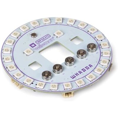 Whadda Micro:bit RGB LED Ringschild - 26 LEDs, Mikrofon, Summer - Weiß Whadda Micro:bit RGB LED Ringschild - 26 LEDs, Mikrofon, Summer - Weiß