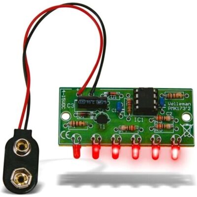 Whadda Grüner Bildungs-Lötset - Mini Chaser Effekt - 6 LEDs Whadda Grüner Bildungs-Lötset - Mini Chaser Effekt - 6 LEDs